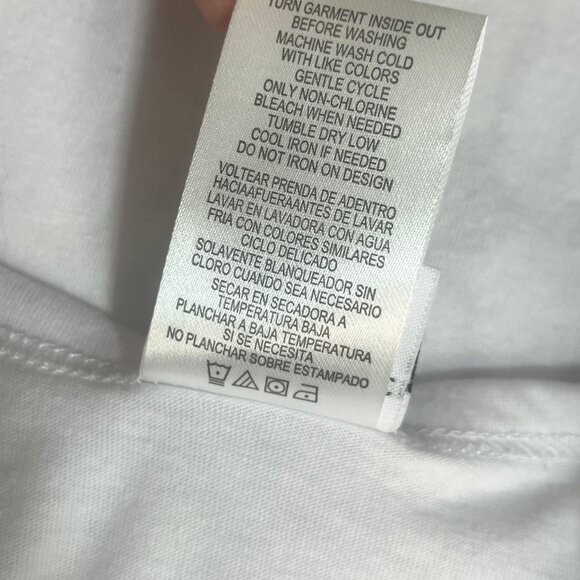 Peanuts Snoopy Tank Top Home Of The Brave Patriotic White Size Medium New WOT - Picture 8 of 8